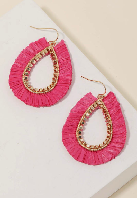 Raffia Fan Earrings