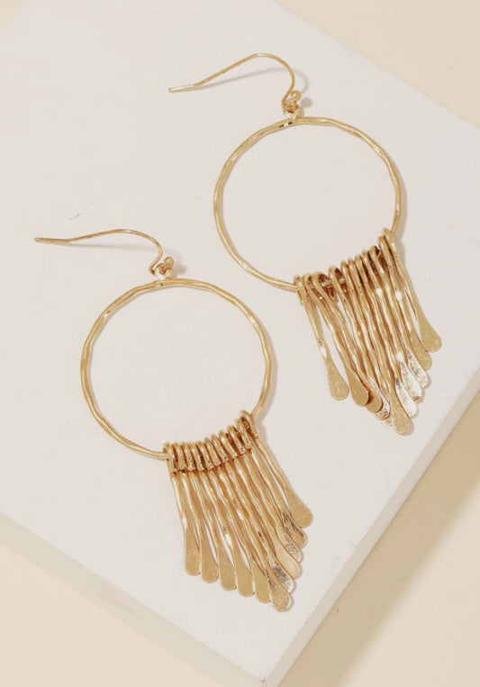 Hammered Hoop Earrings