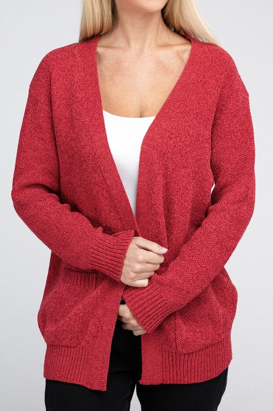 Red Chenille Sweater